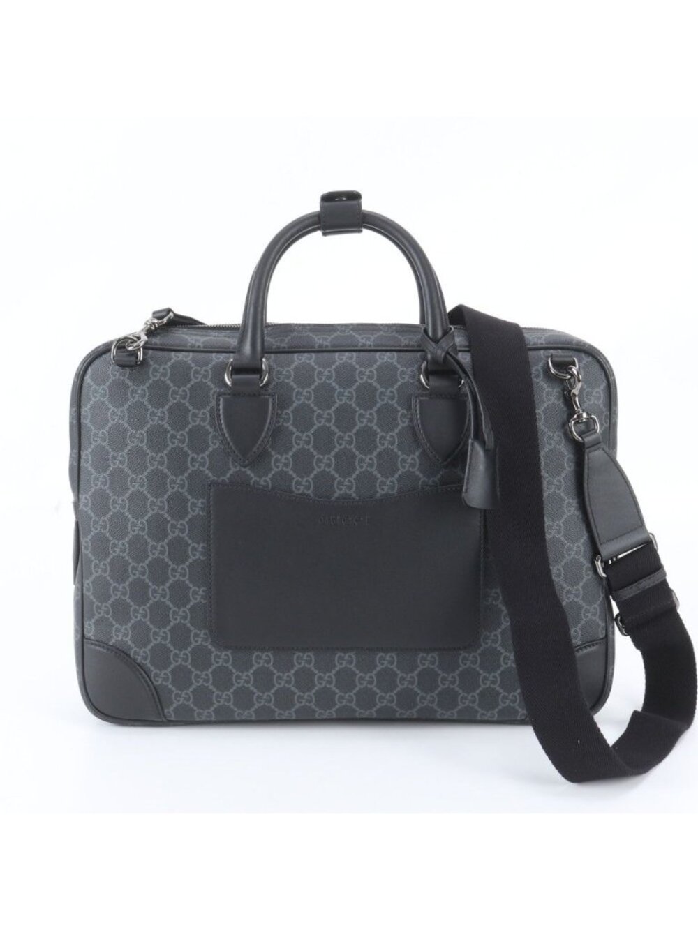 Gucci GG Supreme Leather 2-Way Business Crossbody Shoulder Tote Bag